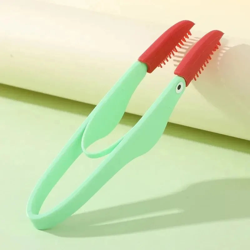 Green silicone pet eye cleaner brush for cats and small pets