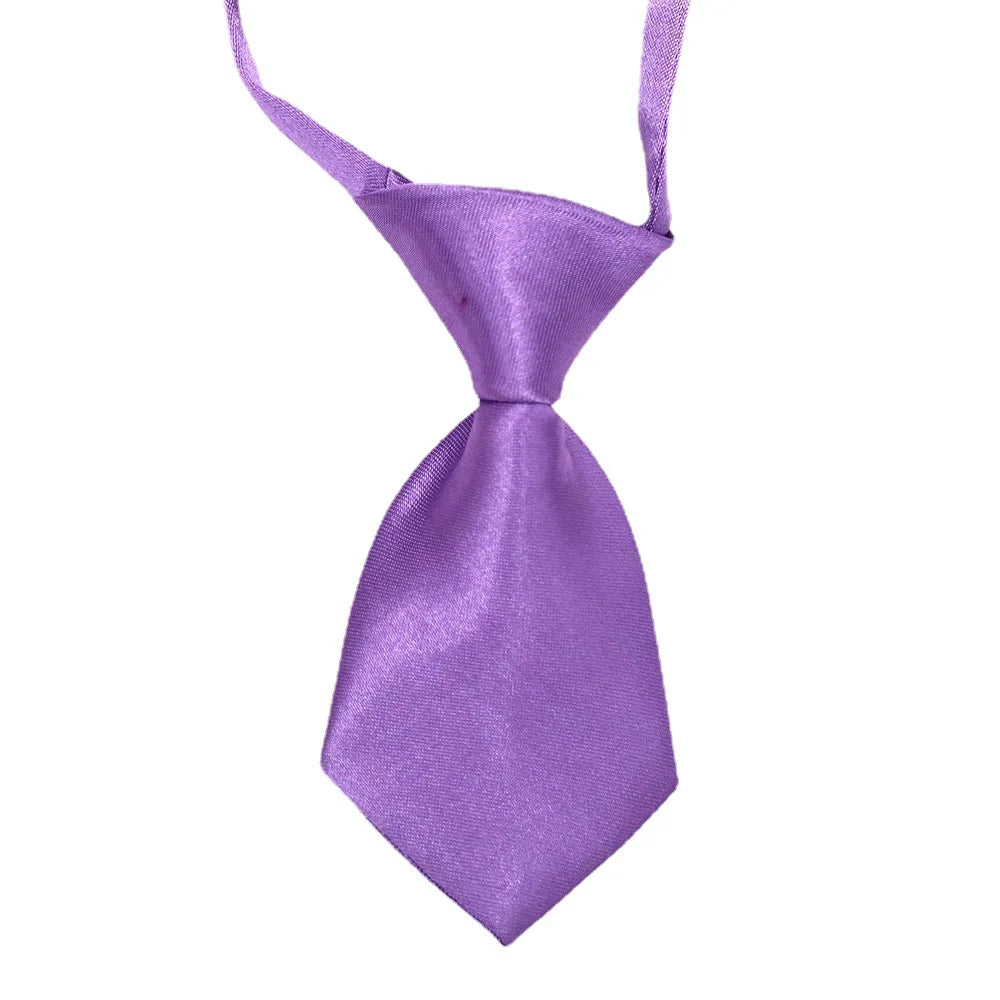 Purple necktie on a white background