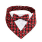 Red and black checkered bandana with a white shirt and buttons on a white background