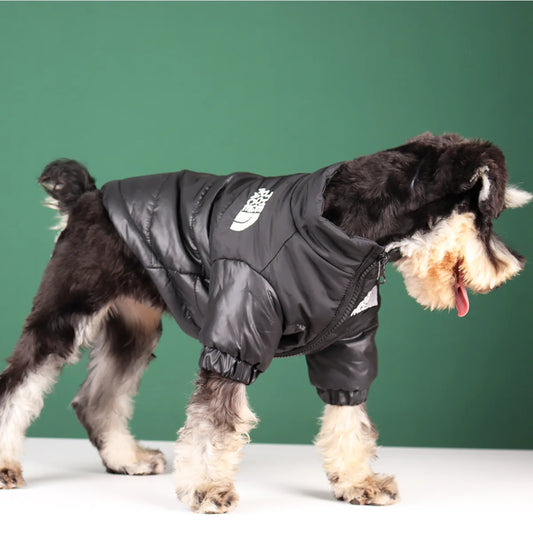 Warm windproof dog jacket for small to large breeds.
