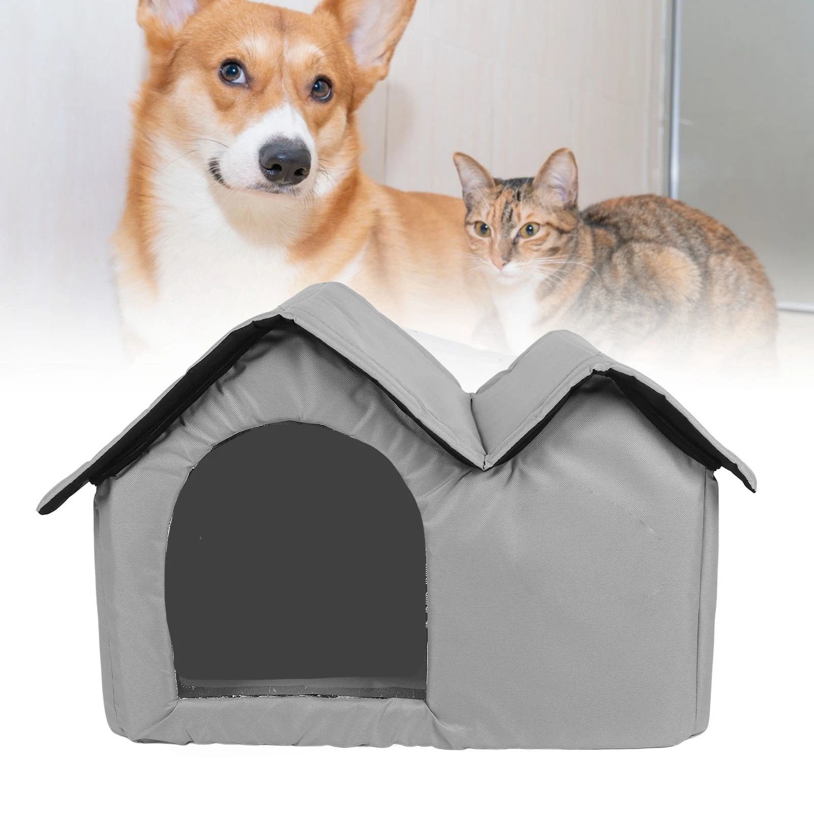 Summer dog house with air conditioning packs

