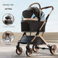 Foldable pet buggy with a detachable design for convenient storage