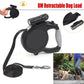 8M Retractable Dog Lead with flashlight on a white background