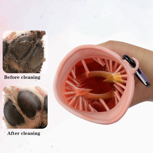 2 In 1 Dog Foot Washer Dog Paw Brush Cleaning Brush Feet Cleaner For Puppy Grooming Pet Cleaning Brush Dog Paw Cleaner Cup,Pet Foot Washer,Portable Dog Cleaning Brush - Waggley Tails