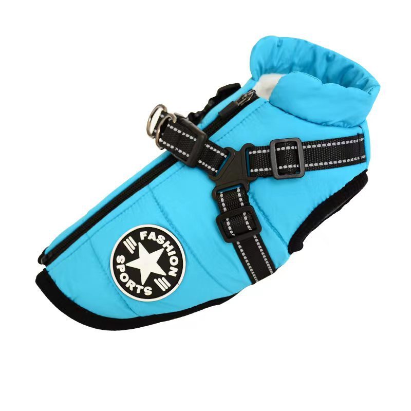 Waterproof Winter Dog Coat with Harness - Keep Your Pup Warm and Dry - Waggley Tails
