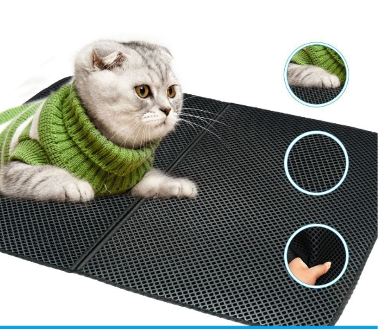 Waterproof Pet Cat Litter Mat EVA Double Layer Cat Litter Trapping Pet Litter Cat Mat Clean Pad Products For Cats Accessories - Waggley Tails