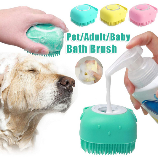 Silicone Shampoo Bath Massage Comb Brush - Waggley Tails