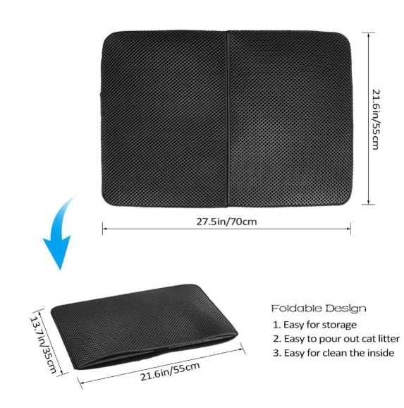 Waterproof Pet Cat Litter Mat EVA Double Layer Cat Litter Trapping Pet Litter Cat Mat Clean Pad Products For Cats Accessories - Waggley Tails